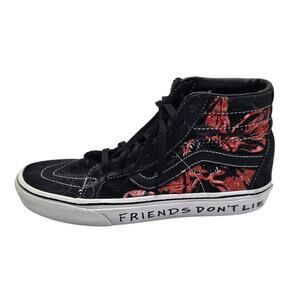 Vans Black & Red Stranger Things Friends Don't Lie Demogorgon Sk-8 Hi Sneakers